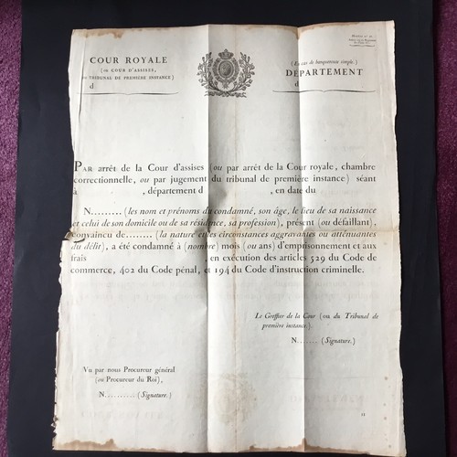 Plakat urteil cour assises - urteil,