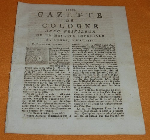 Gazette cologne 1793 - de,