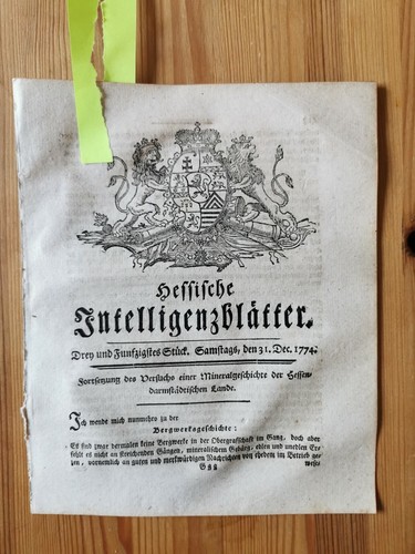 1775 zeitung verbesserungen - 1775,